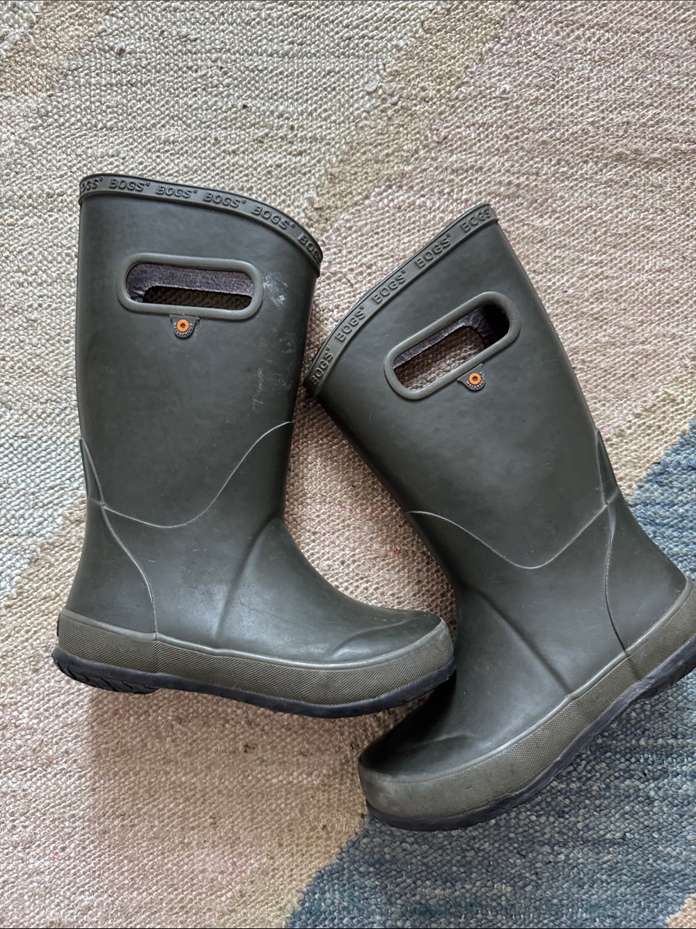 Bogs Kids Olive Green Waterproof Pull-On Rain Boots